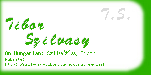 tibor szilvasy business card